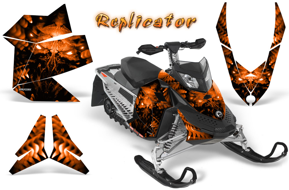 Skidoo REV XP Graphics Kit Replicator Orange